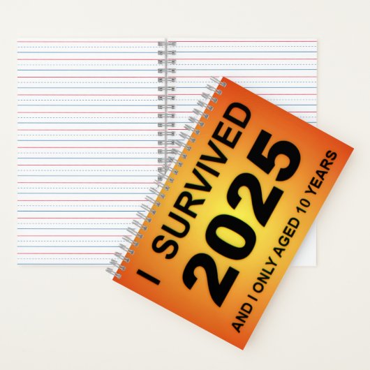 Ik overleefde 2025 notitieboek (Binnen)