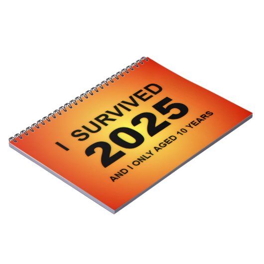 Ik overleefde 2025 notitieboek (Linkerzijde)