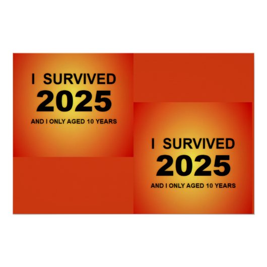 Ik overleefde 2025 perfect poster (Voorkant)
