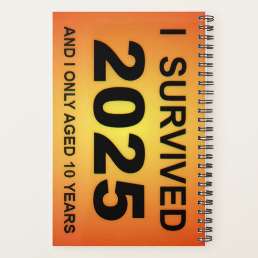 Ik overleefde 2025 planner (Achterkant)