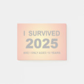 Ik overleefde 2025 post-it® notes (Voorkant)