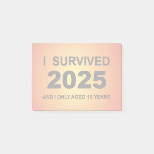 Ik overleefde 2025  post-it® notes (Voorkant)