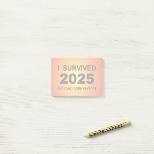 Ik overleefde 2025  post-it® notes (Op bureau)