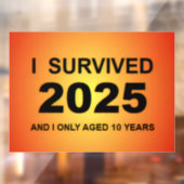 Ik overleefde 2025 raamsticker (Vel 2)