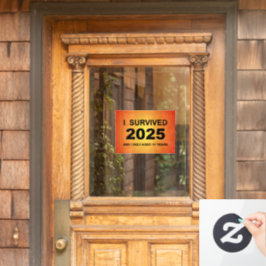 Ik overleefde 2025 raamsticker
