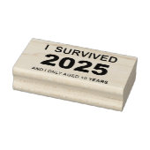 Ik overleefde 2025 rubberstempel (Stempel)