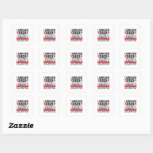 Ik overleefde 2025 - Superheld Vierkante Sticker (Vel)