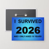 Ik overleefde 2026 button (Voorkant / Achterkant)