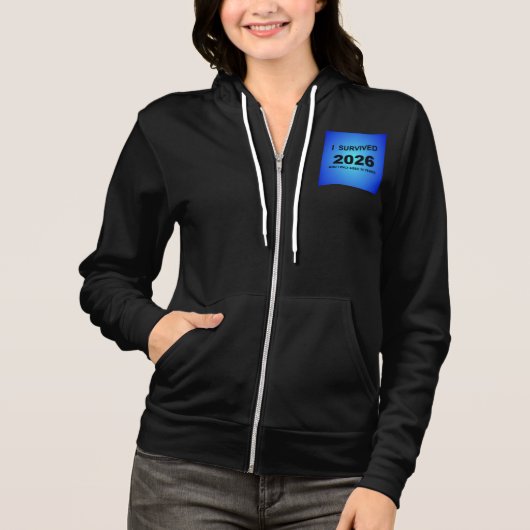 Ik overleefde 2026 hoodie (Voorkant)
