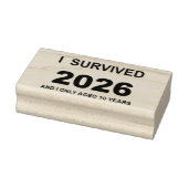 Ik overleefde 2026 rubberstempel (Stempel)