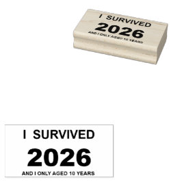 Ik overleefde 2026 rubberstempel