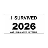 Ik overleefde 2026 rubberstempel (Afrduk)