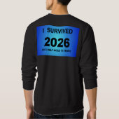 Ik overleefde 2026 trui (Achterkant)