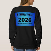 Ik overleefde 2026 trui (Achterkant)
