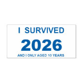 Ik overleefde 2026 zelfinktende stempel (Design)