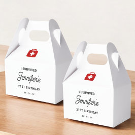 Ik overleefde 21e verjaardag katerkit bedankdoosjes