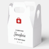 Ik overleefde 21e verjaardag katerkit bedankdoosjes (Geopend)