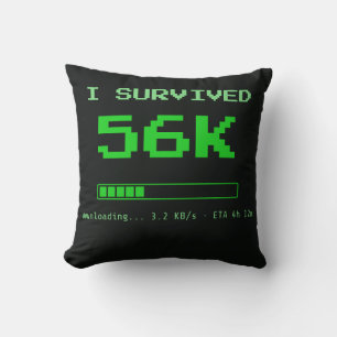 Ik overleefde 56K Worpkussen Kussen