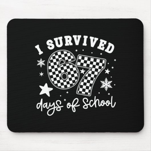 Ik overleefde 67 dagen school leerlingen leraren 1 muismat (Voorkant)