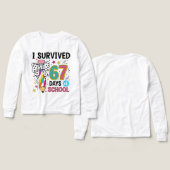 ik overleefde 67 dagen school shirt (Voorkant /achterkant)