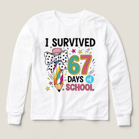 ik overleefde 67 dagen school shirt (Voorkant)