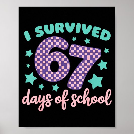 Ik overleefde 67 dagen school Varwave 6-7 Poster (Voorkant)