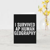 Ik overleefde AP Human Geography Funny AP onderzoe Kaart (Gele Bloem)