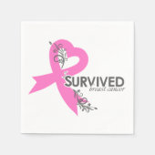 Ik overleefde borstkanker servetten (Voorkant)