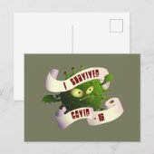 Ik overleefde COVID-19 Briefkaart (Voorkant / Achterkant)