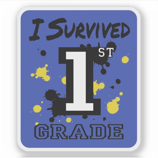 Ik overleefde de 1e graad sticker (Voorkant)