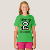 Ik overleefde de 2e klas meisjes t-shirt (Voorkant volledig)