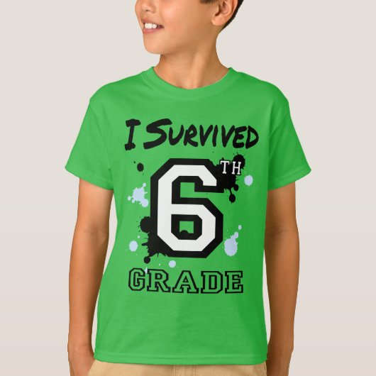 Ik overleefde de 6e klas t-shirt (Voorkant)
