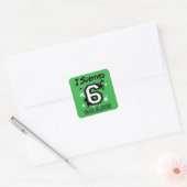 Ik overleefde de 6e klas vierkante sticker (Envelop)