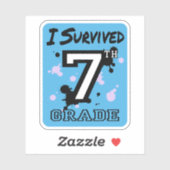 Ik overleefde de 7e klas sticker (Vel)