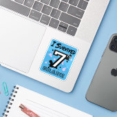 Ik overleefde de 7e klas sticker (Laptop met iPhone)