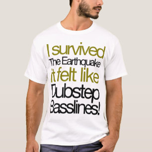 Ik overleefde de aardbeving — Basslines T-shirt