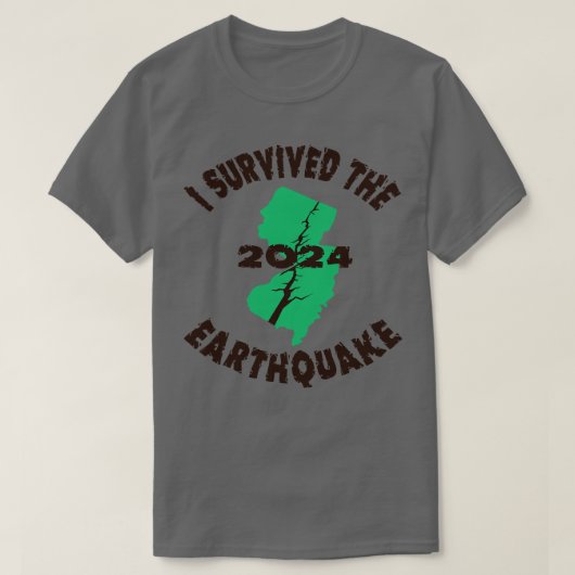 Ik overleefde de aardbeving in New Jersey T-shirt (Design voorkant)