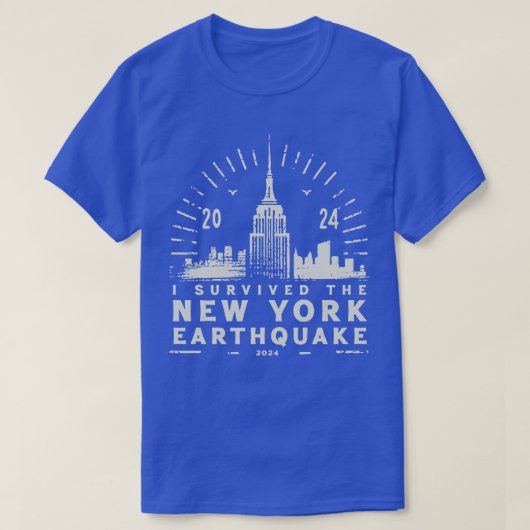 Ik overleefde de aardbeving in New York TShirt 1 (Design voorkant)