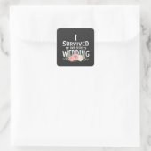 Ik overleefde de bruidsparen van mijn tweelingzus vierkante sticker (Tas)