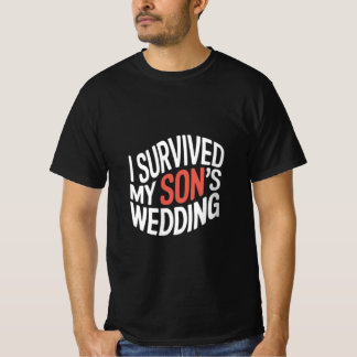 Ik overleefde de bruiloft t-shirt van mijn zoon