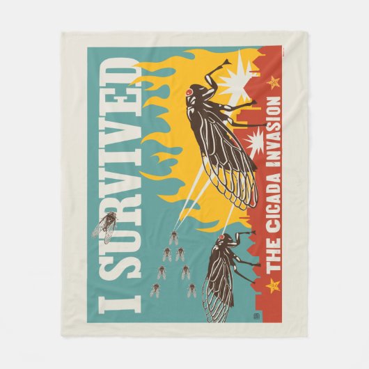 Ik overleefde de Cicada invasie Fleece Deken (Voorkant)