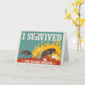 Ik overleefde de Cicada invasie Kaart (Gele Bloem)