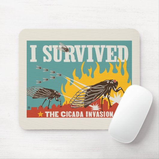 Ik overleefde de Cicada invasie Muismat (Met muis)