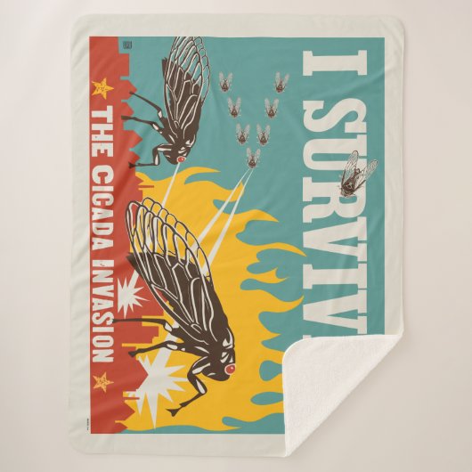 Ik overleefde de Cicada invasie Sherpa Deken (Voorkant)