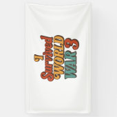 Ik overleefde de derde wereldoorlog Funny Retro  Spandoek (Verticaal)