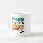 Ik overleefde de doctoraatsopleiding van mijn vrou koffiemok (Voorkant links)