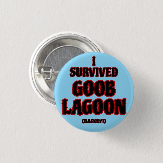 Ik overleefde de Goob Lagoon Ronde Button 3,2 Cm (Voorkant /achterkant)