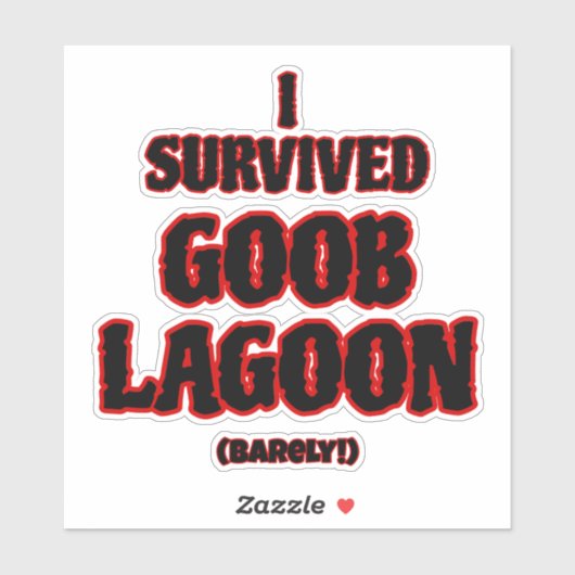 Ik overleefde de Goob Lagoon Sticker (Vel)