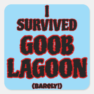 Ik overleefde de Goob Lagoon Vierkante Sticker