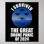 Ik overleefde de grote drone-paniek van 2024 poster (Voorkant)